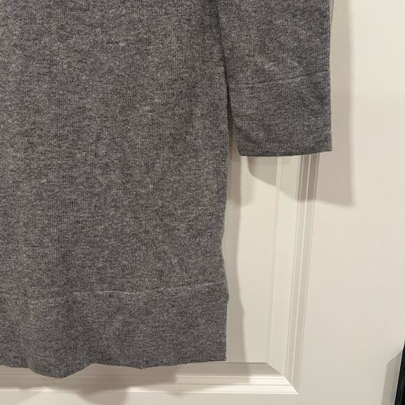 Banana Republic Women's Wool Cashmere Vneck Sweaterdress Grey Size Small - Picture 2 of 10